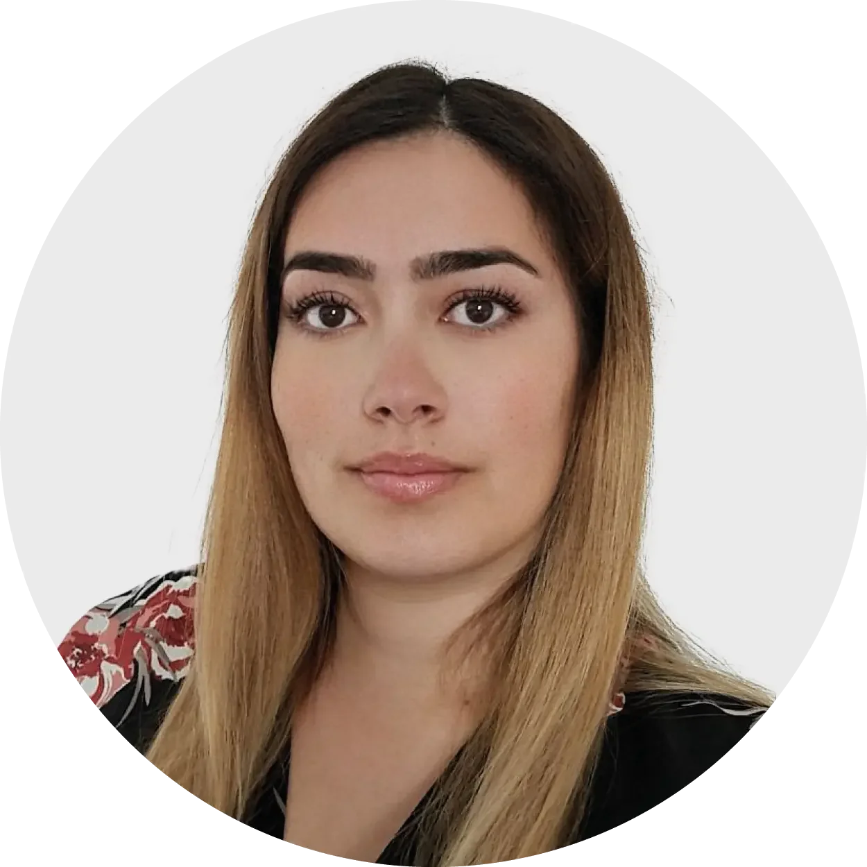 a woman with long hair