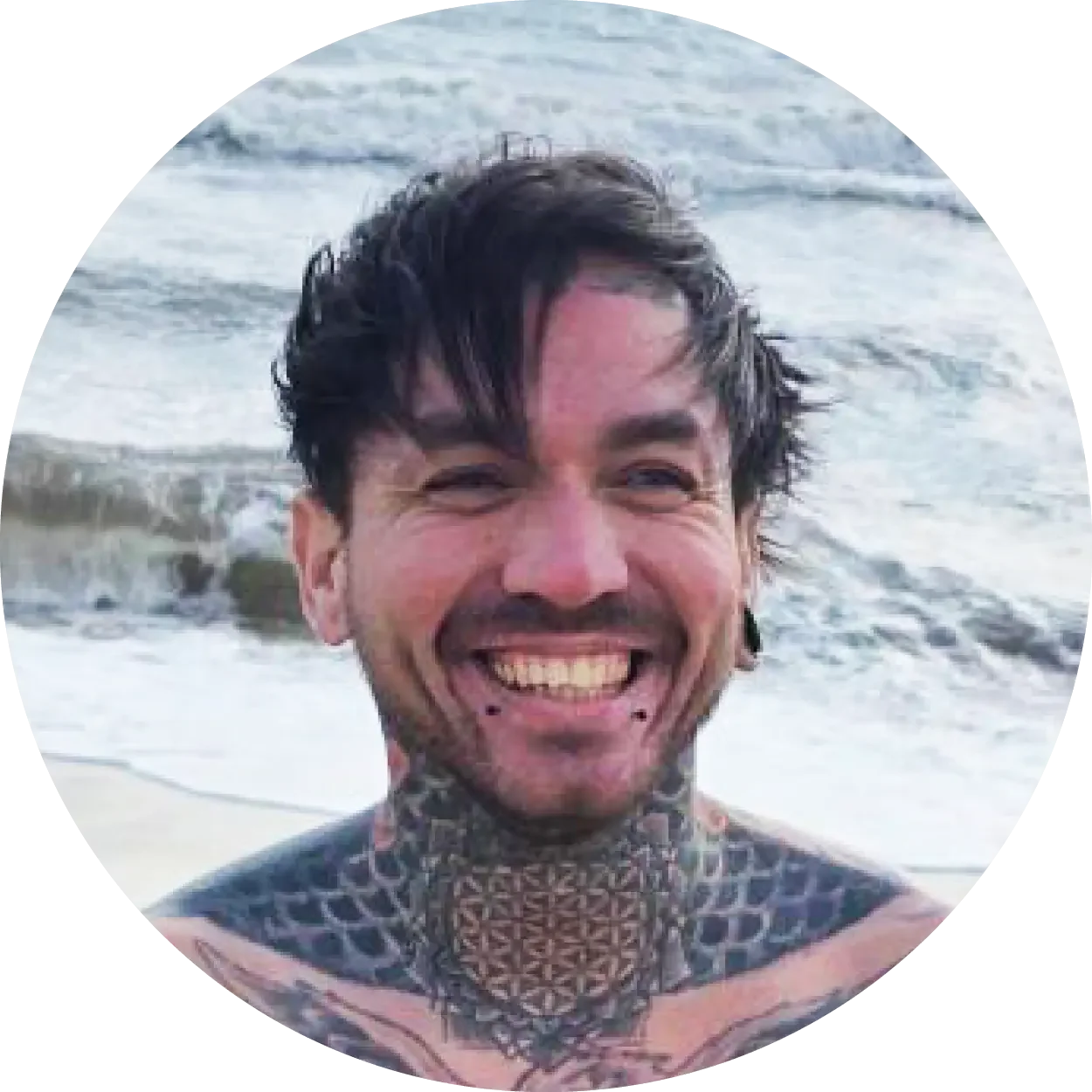 a man smiling for the camera